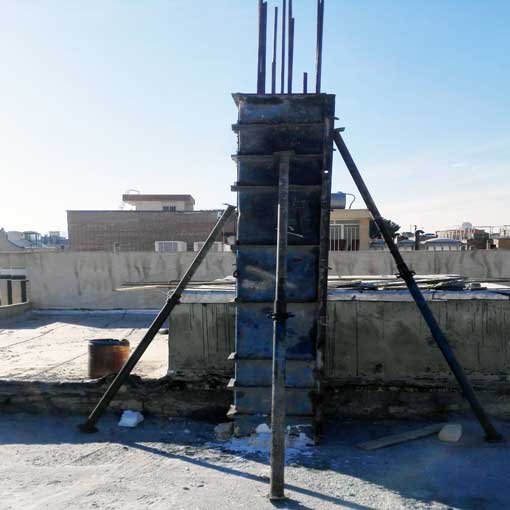 شاقول کردن ستون ها